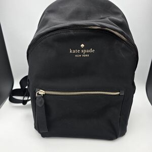 Kate Spade Black Backpack with Gold Zipper